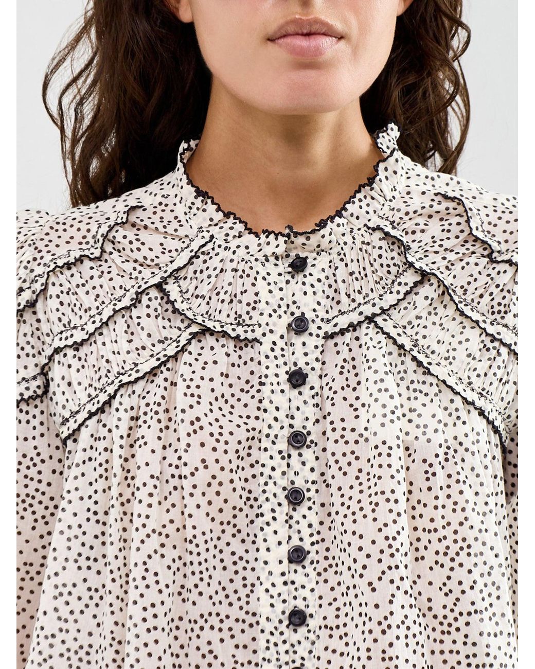 Isabel Marant White Christa-Ga Blouse Multi