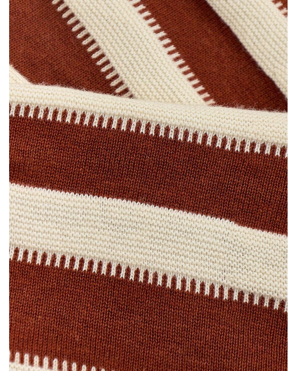 SELECTED Brown Lina Sleeveless Knit Crew Neck Jumper Cream