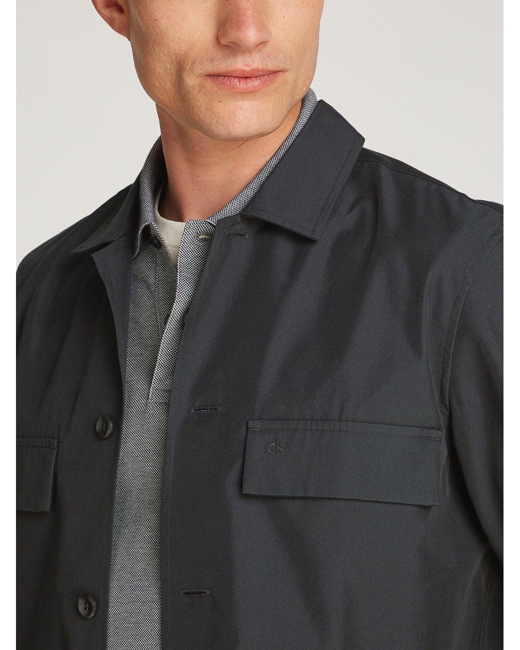 Calvin Klein Black Boxy Overshirt for men
