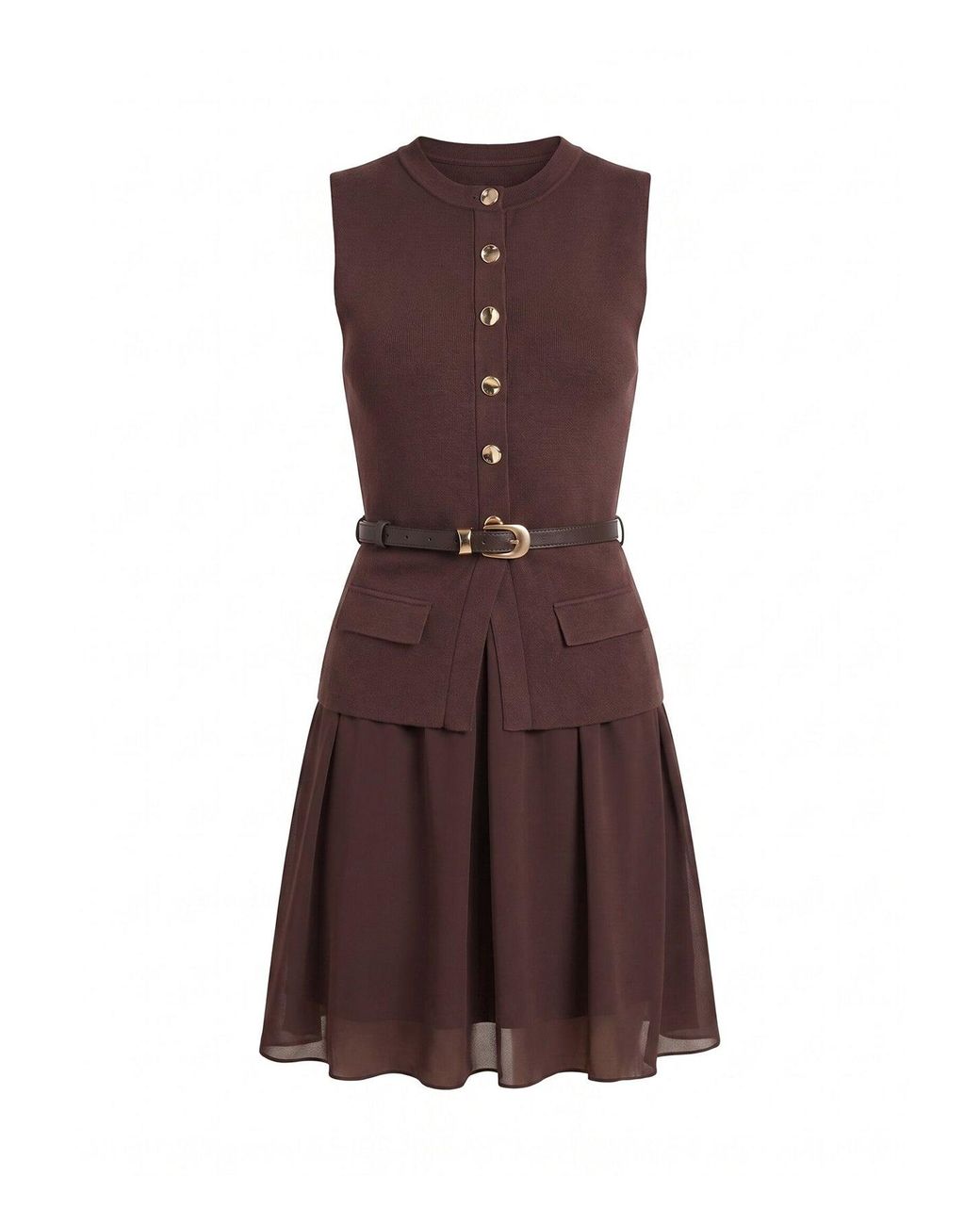 Forever New Brown Belle Mini Dress