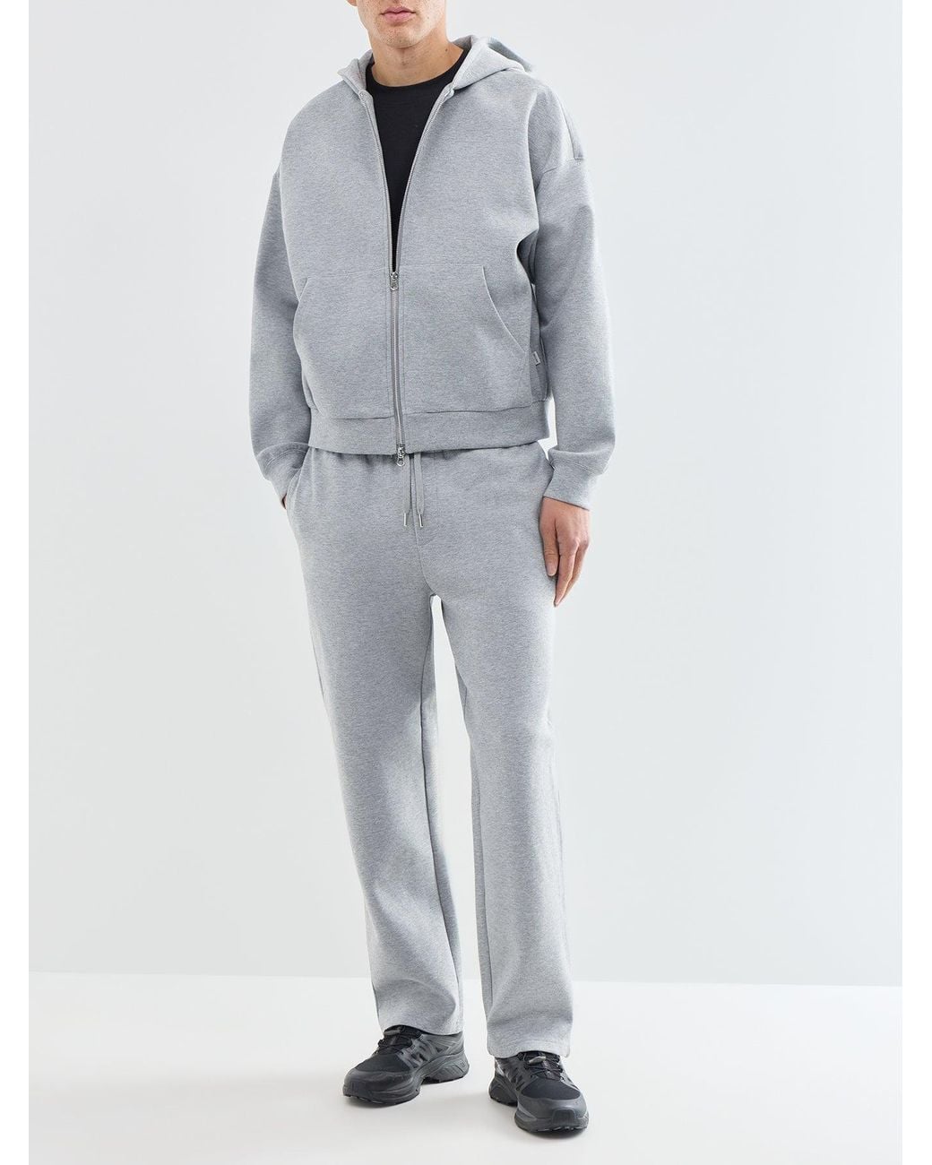 Only & Sons Gray Goyle Wide-Leg Blend Scuba Joggers for men