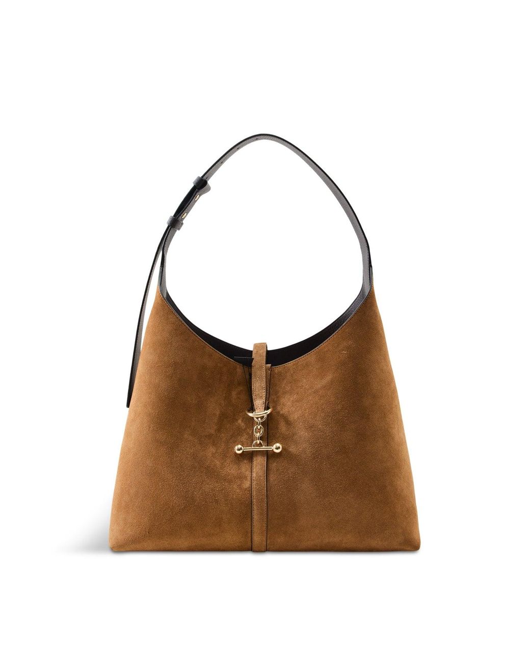 Strathberry Brown Kite Maxi Suede Hobo Bag