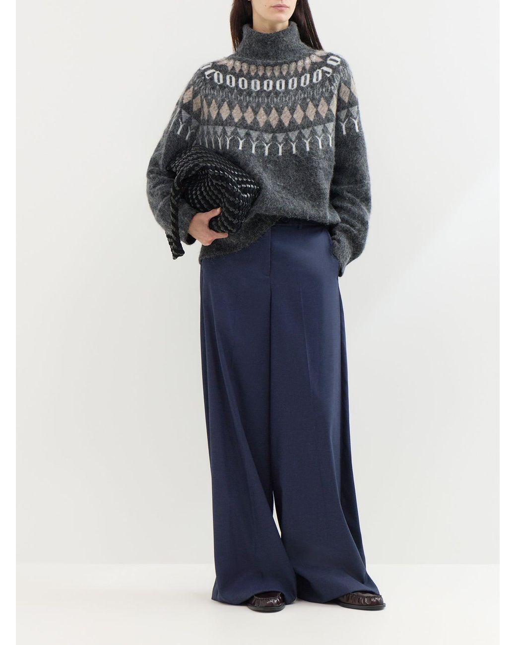Day Birger et Mikkelsen Gray Reidar Collared Jumper