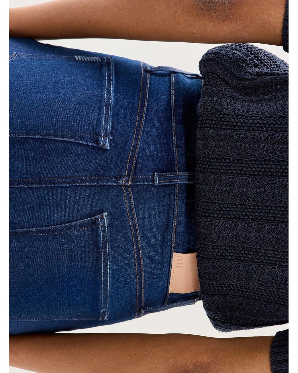PAIGE Blue Anessa Crop Wide Leg Jeans