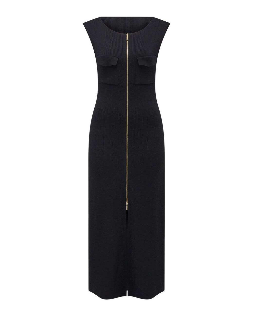 Forever New Black Harriet Zip Through Midi Dress