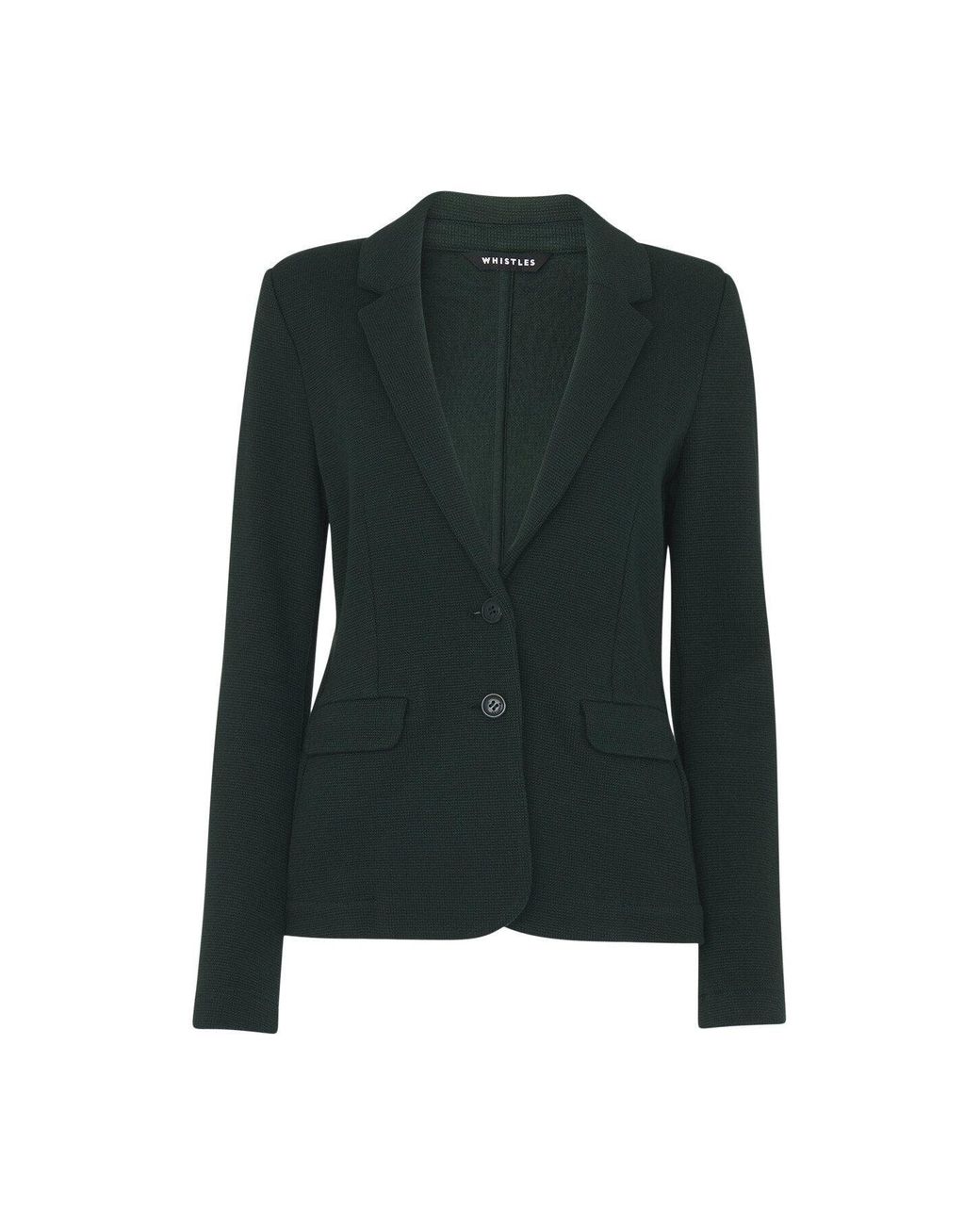 Whistles Green Women's Slim Jersey Jacket.