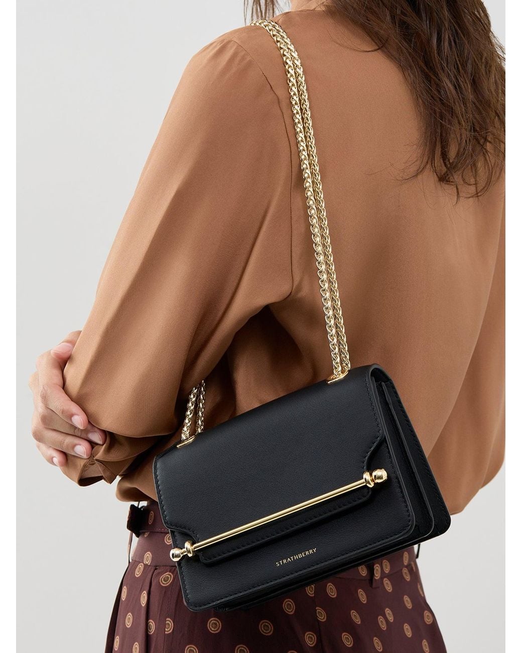Strathberry Blue East/West Mini Bag