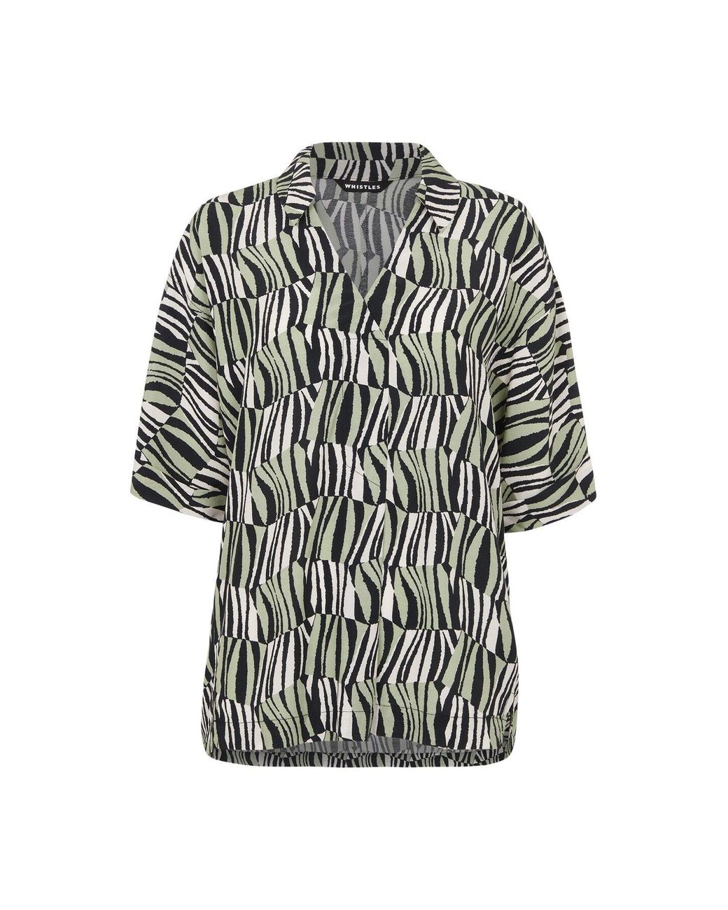 Whistles Multicolor Women's Checkerboard Tiger Boxy Shirt