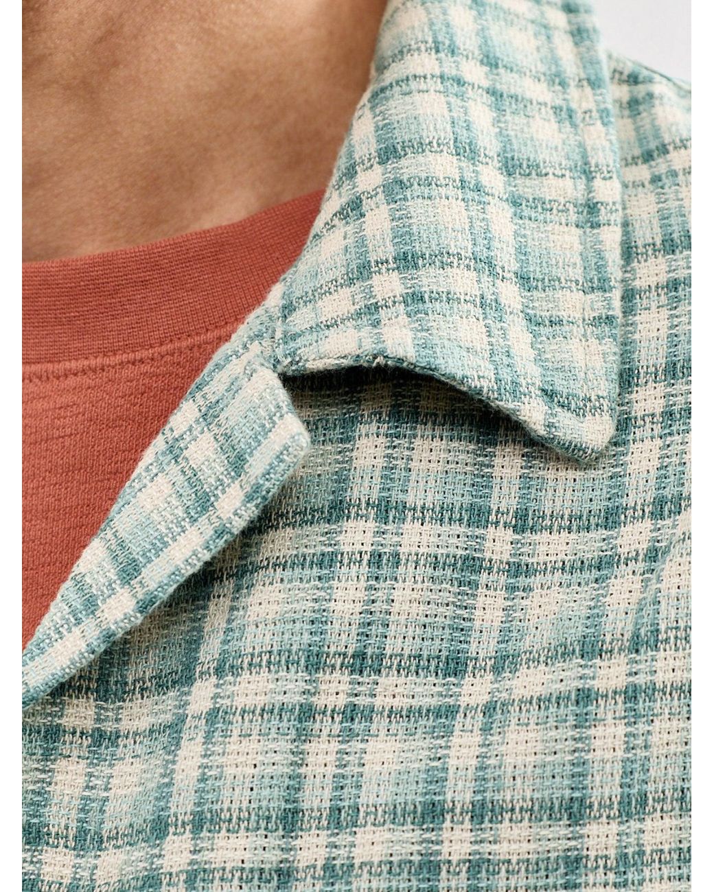 Only & Sons Blue Trev Structured Check Shirt for men