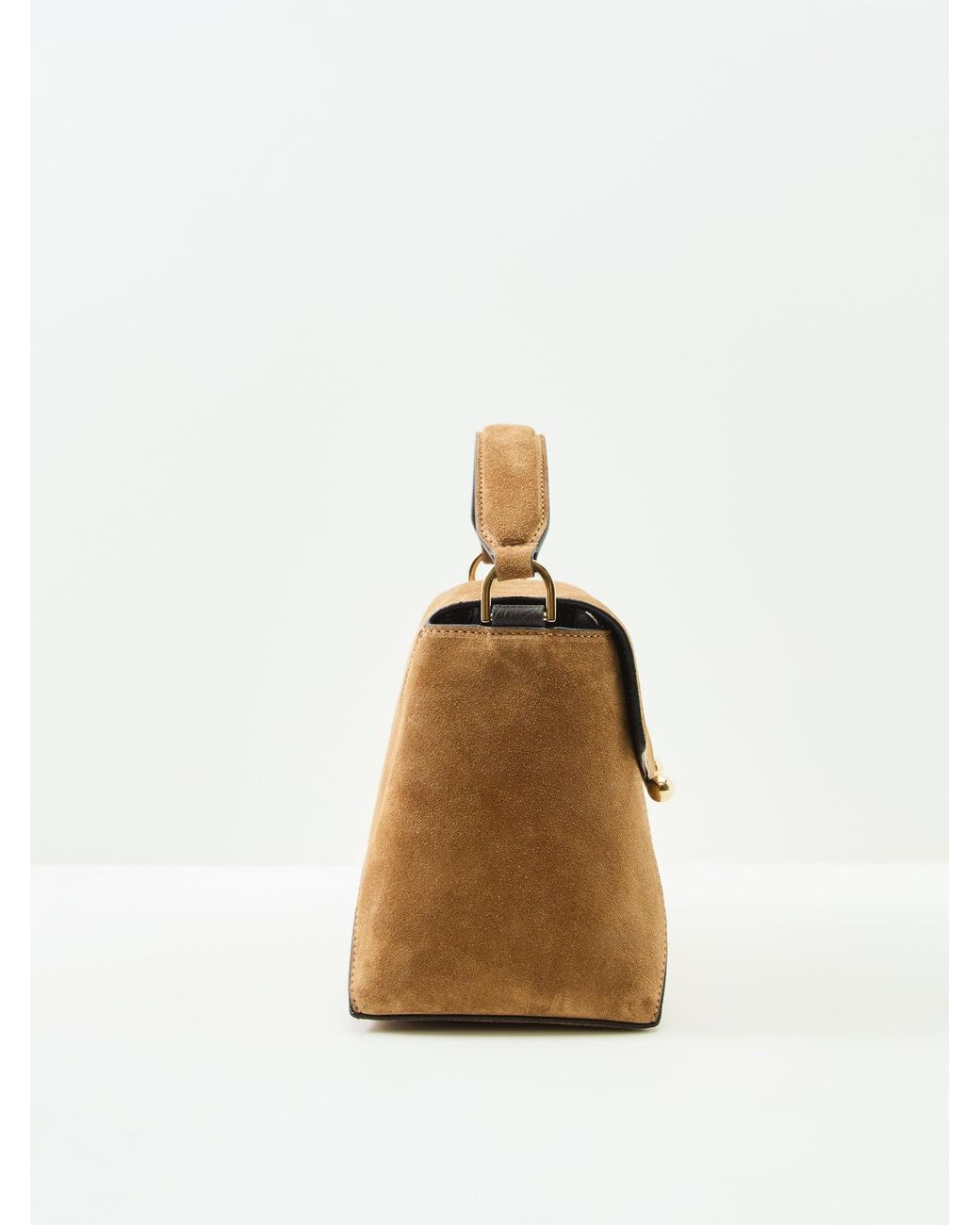 Strathberry Metallic Mosaic Suede Top Handle Bag