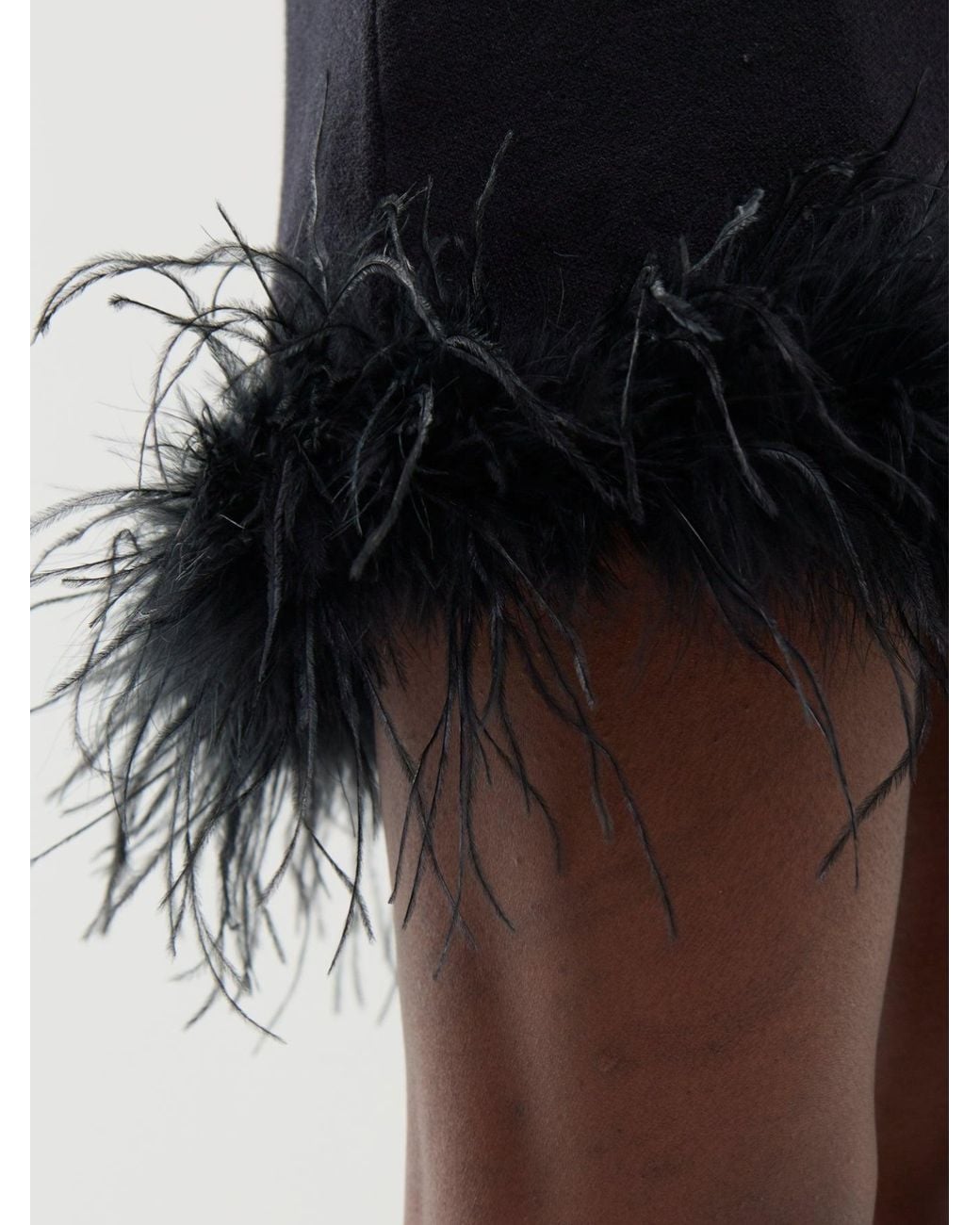 Never Fully Dressed Black Feather Skirt –
