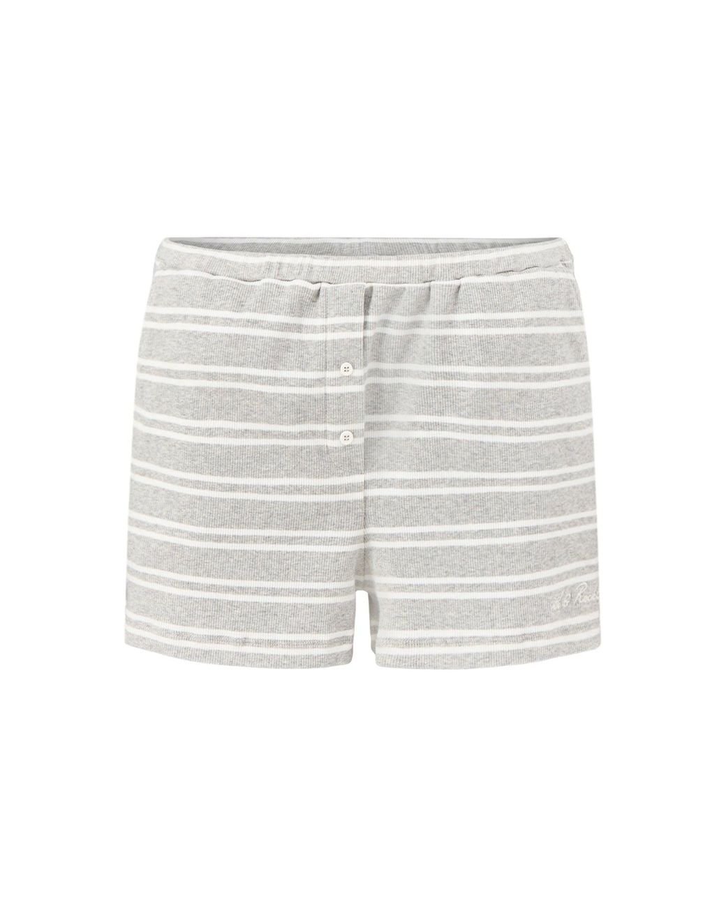 4th & Reckless White Chelsea Stripe Shorts, Cotton