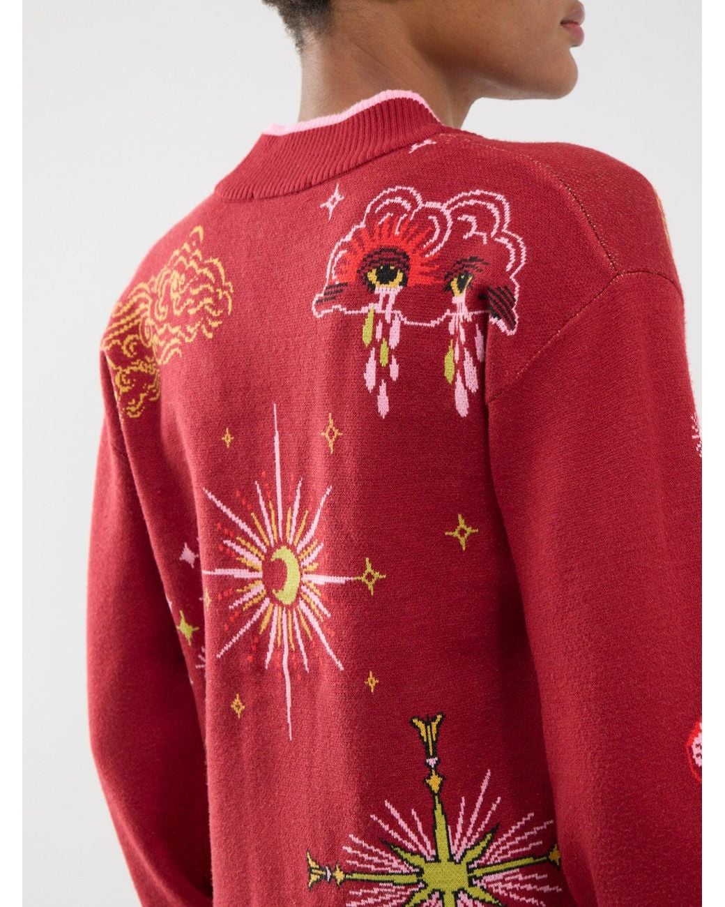 Never Fully Dressed Red Lunar Cardigan