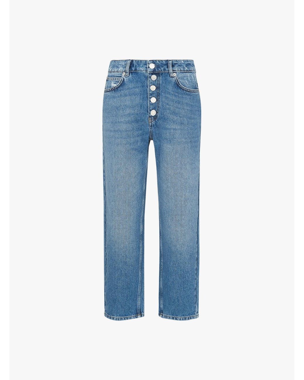 Whistles Blue Women's Hollie Button Front Jean