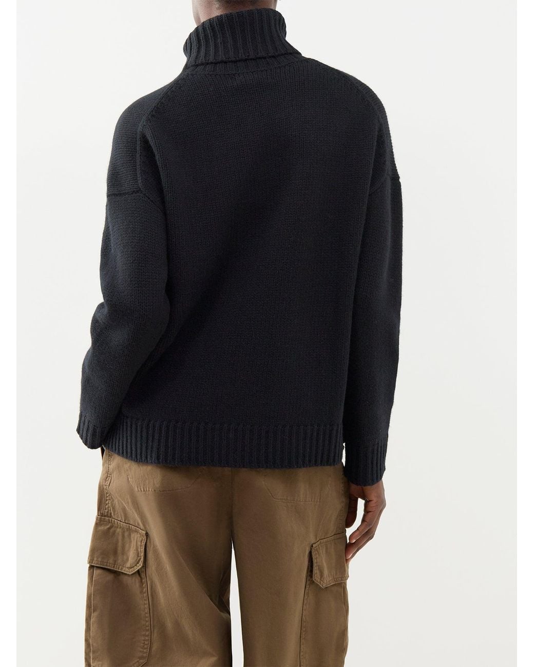 Chinti & Parker Black Heart Melange Roll Neck Jumper