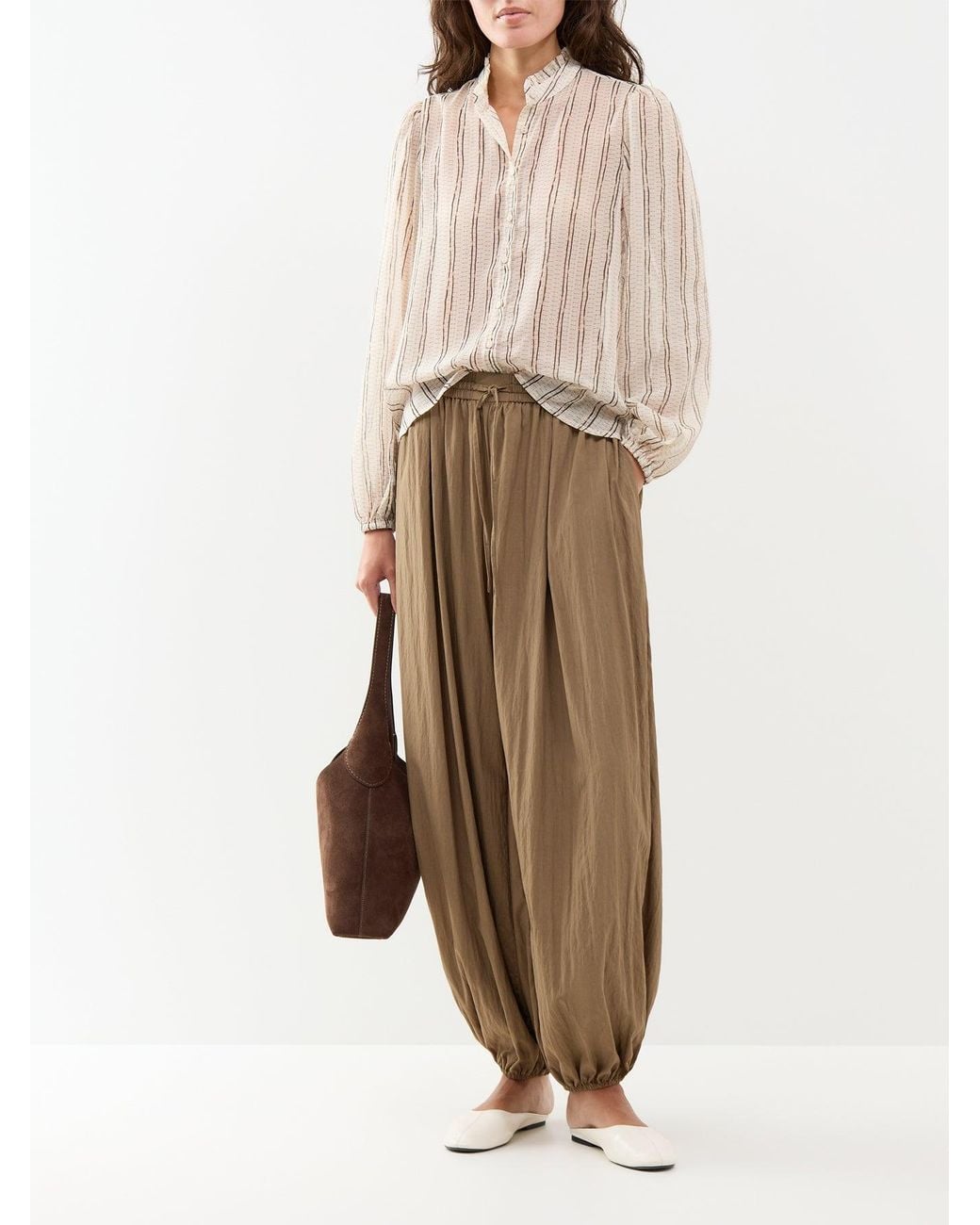 Soya Concept Natural Harpa 1 Long-Sleeved Striped Shirt