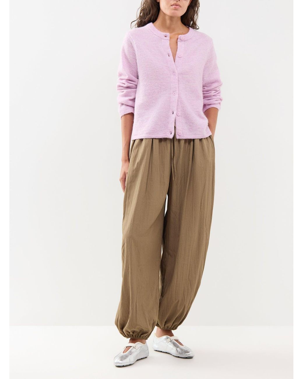 SELECTED Pink Lulu Knit Cardigan Lilac