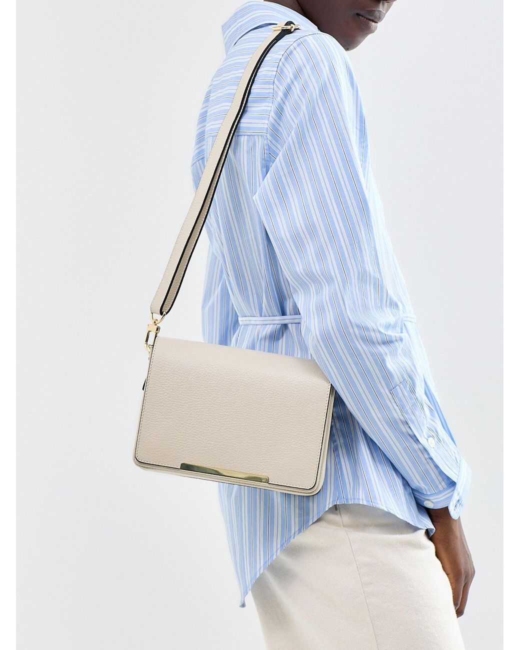 Apatchy London White Newbury Crossbody Bag Cream