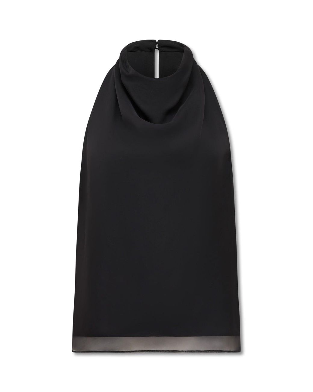 Forever New Black Ayla Draped Halter Neck Top