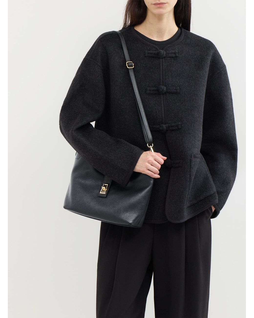Marlon Black Clarity Medium Shoulder Bag