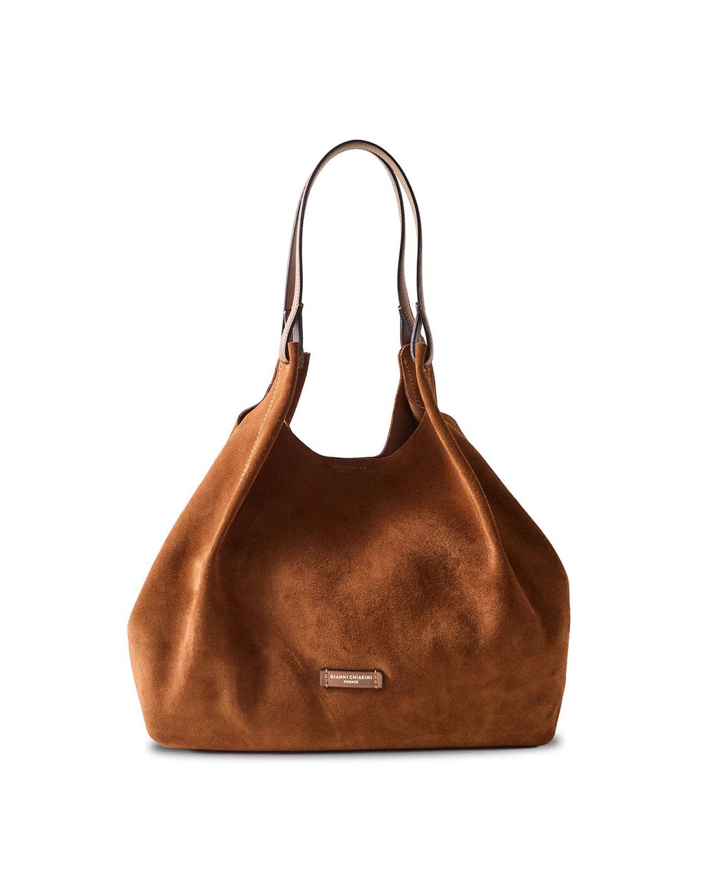 Gianni Chiarini Brown Dua Large Suede Tote Bag