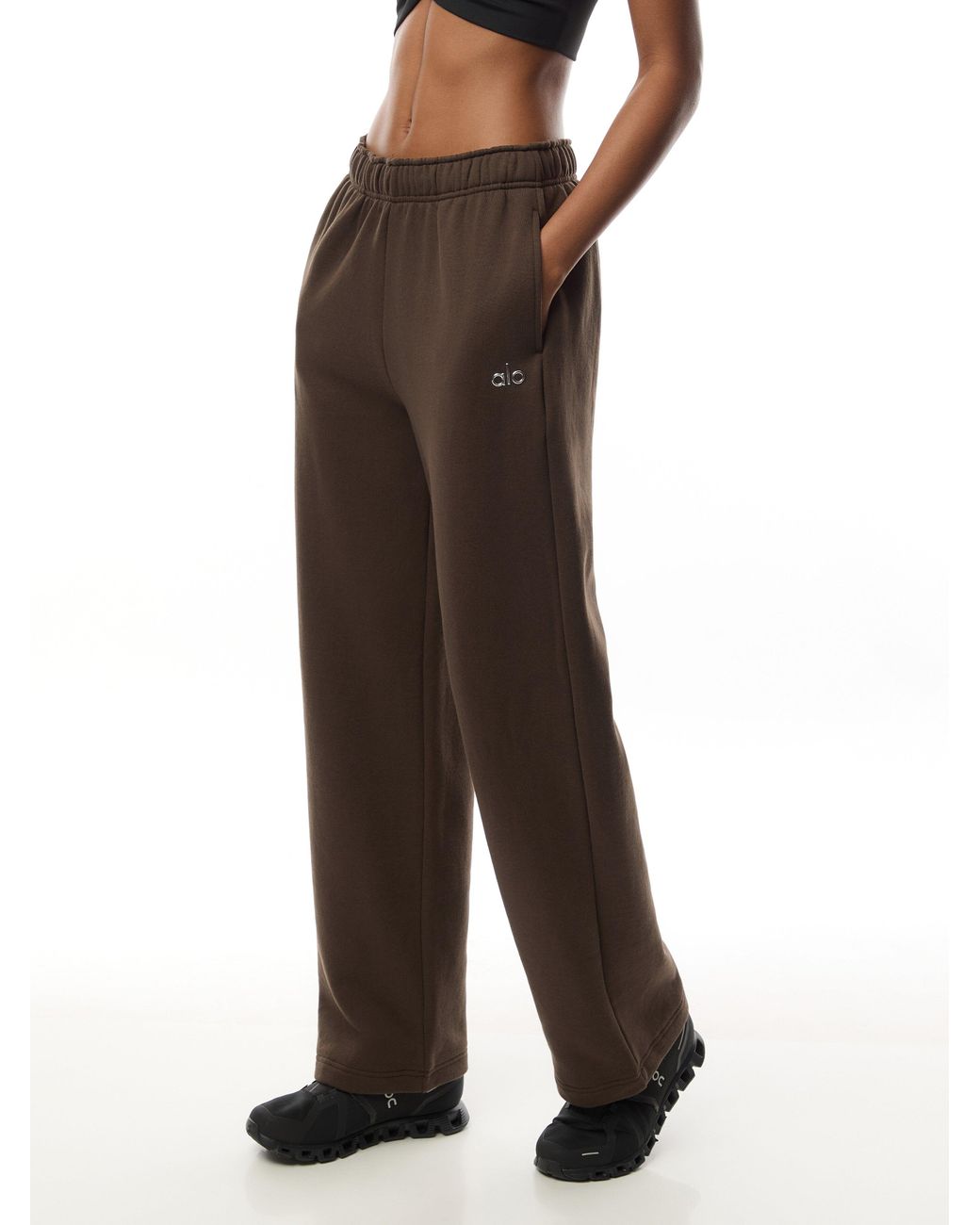 Alo Yoga Accolade Straight Leg Sweatpant in Brown | Lyst UK