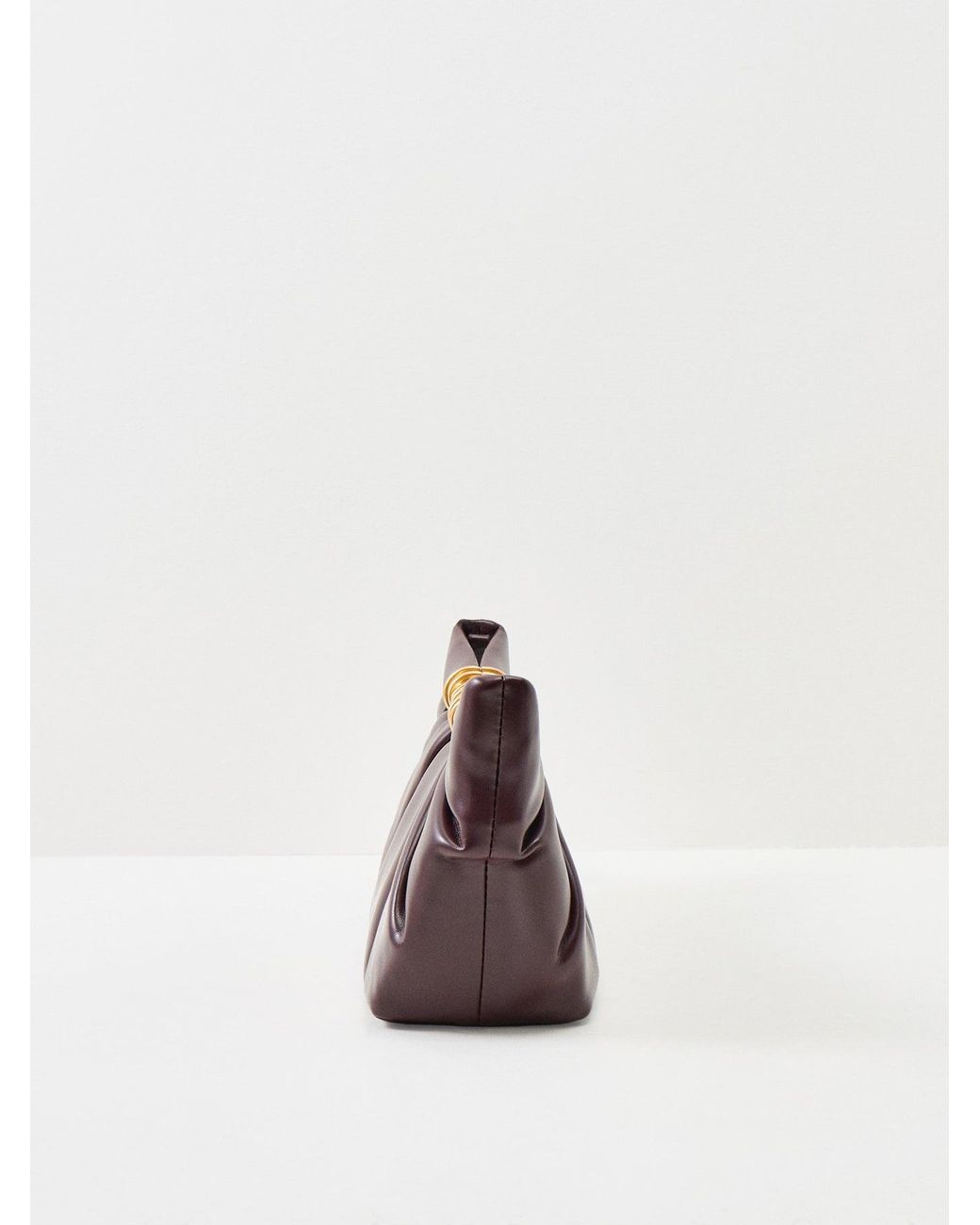 JW PEI Purple Leia Pleated Clutch Bag
