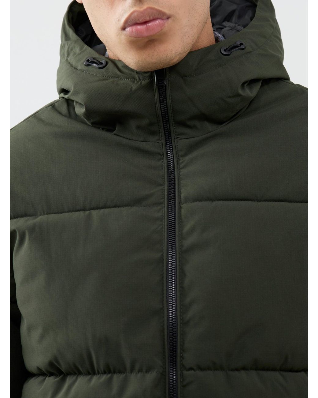 Jack & Jones Green Galaxy Puffer Jacket for men