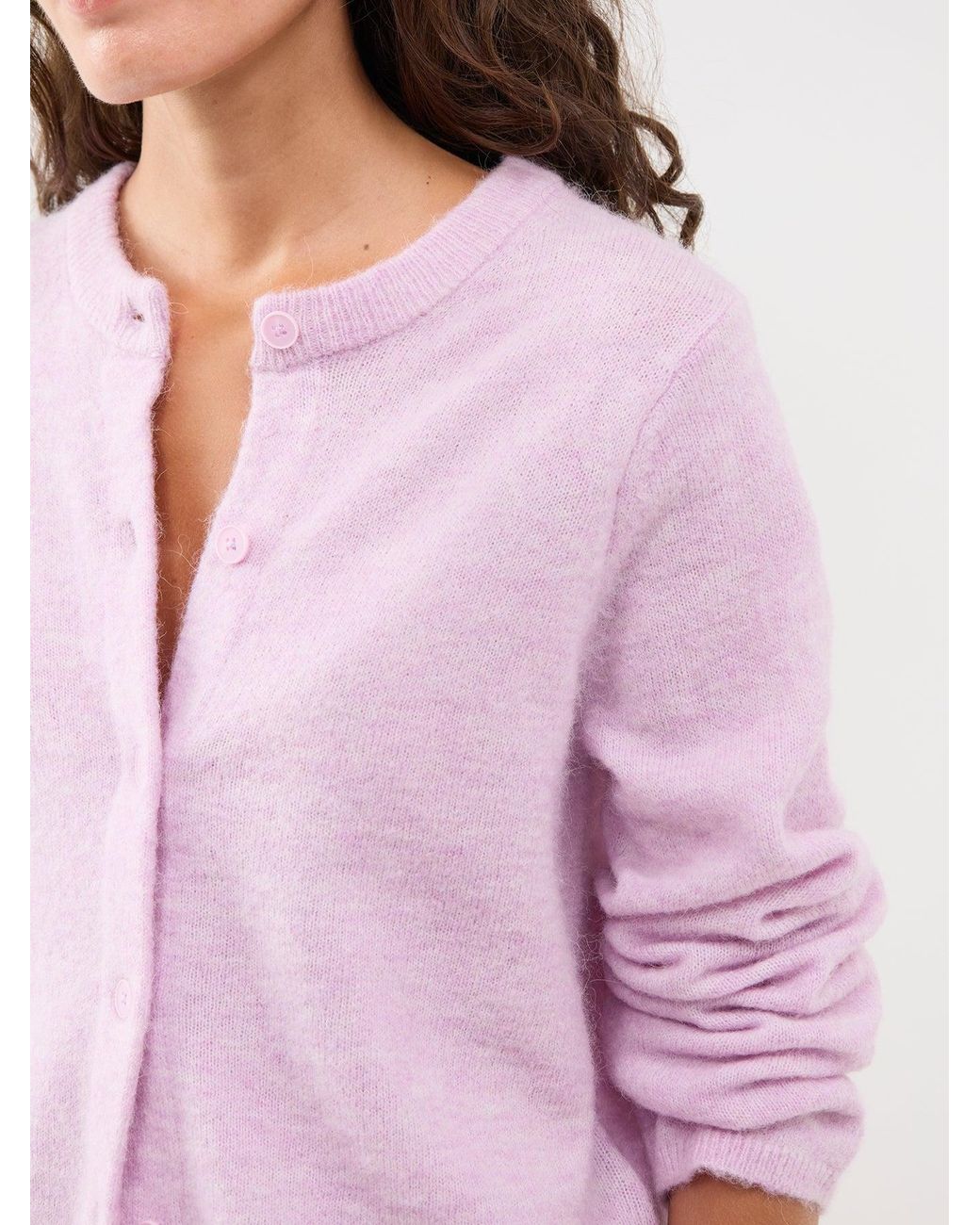 SELECTED Pink Lulu Knit Cardigan Lilac