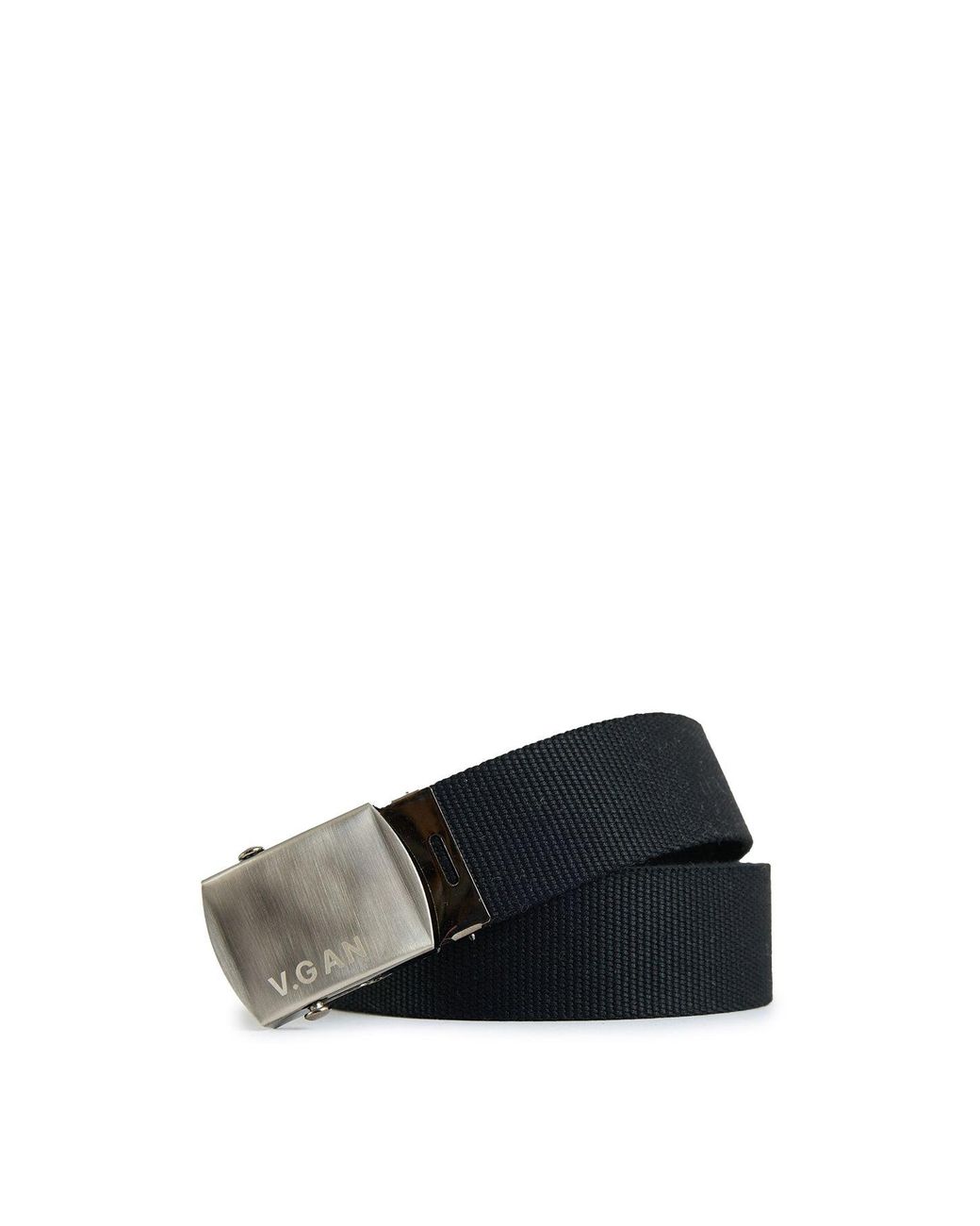 V.Gan Black Vegan Clip 3.5Cm Textile Belt Bag for men