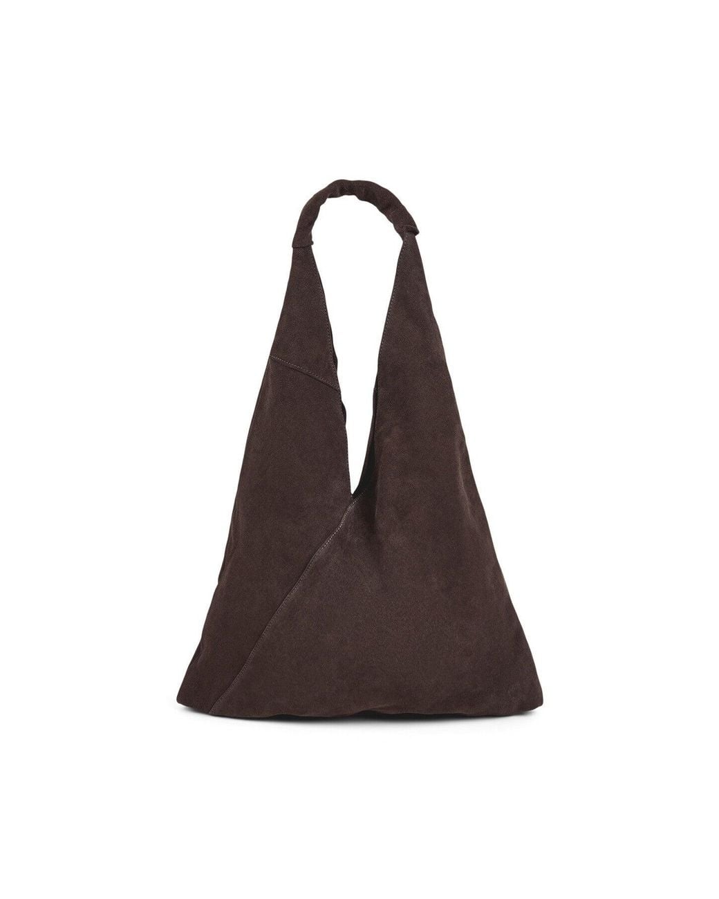 Marlon Brown Giselle Suede Shoulder Tote Bag