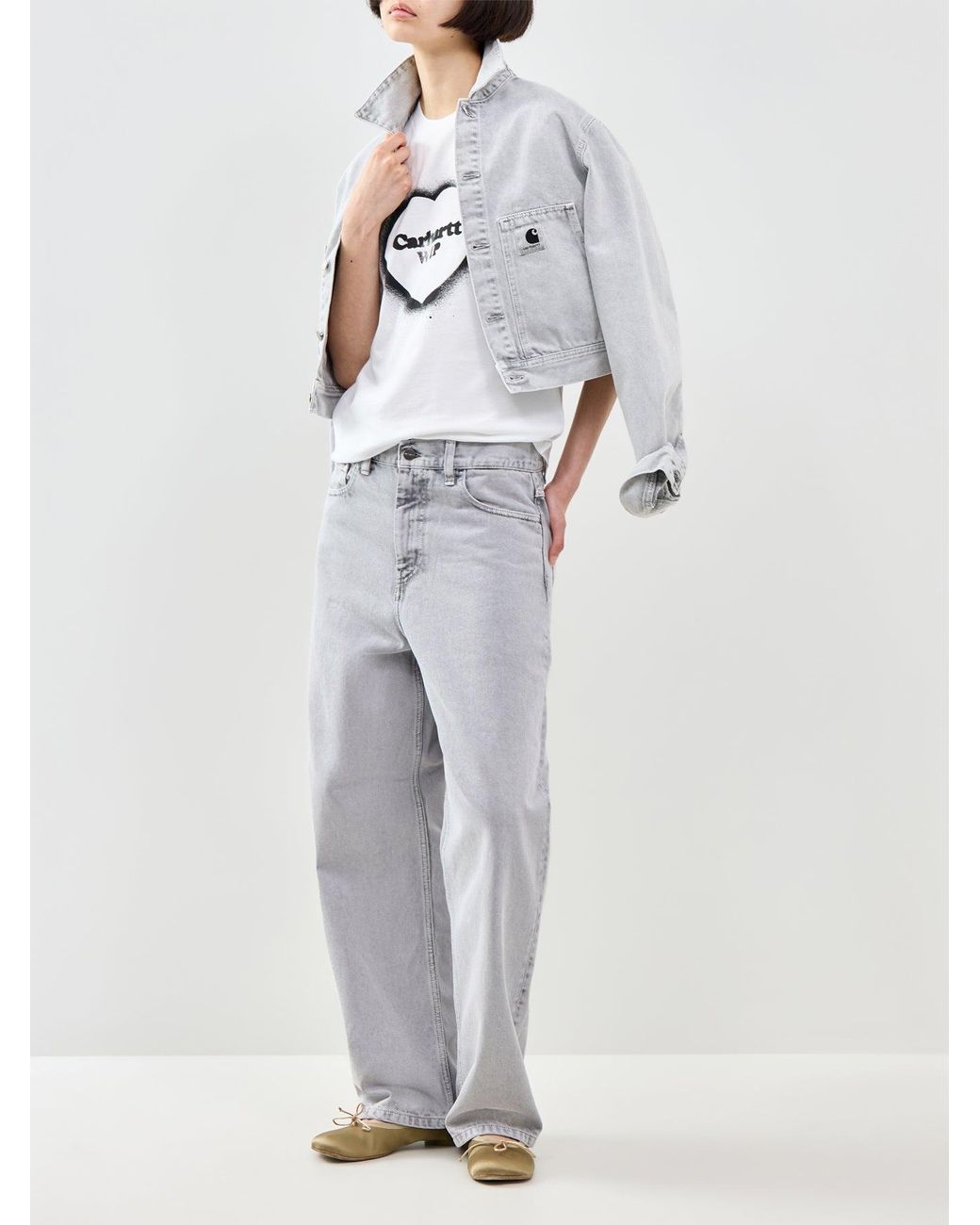 Carhartt White Spray Heart Graphic T-Shirt for men