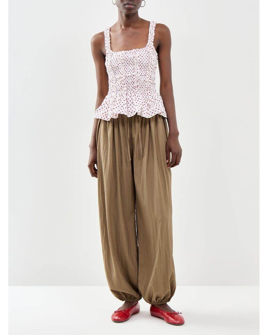 Damson Madder Pink Raphi Polka Dot Cami Top
