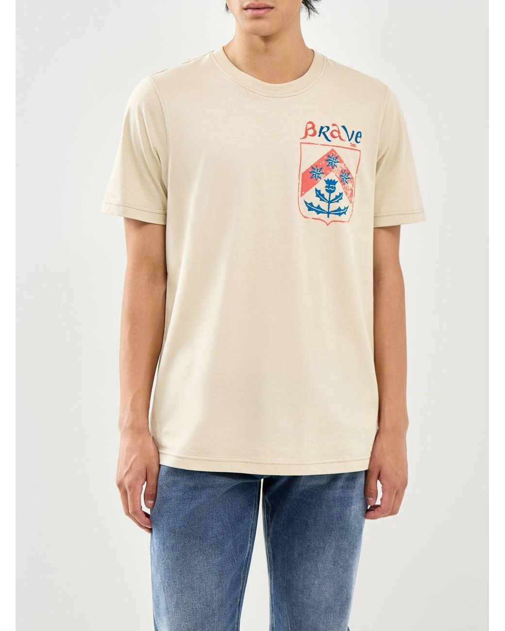 DIESEL White Rave Graphic T-Shirt for men