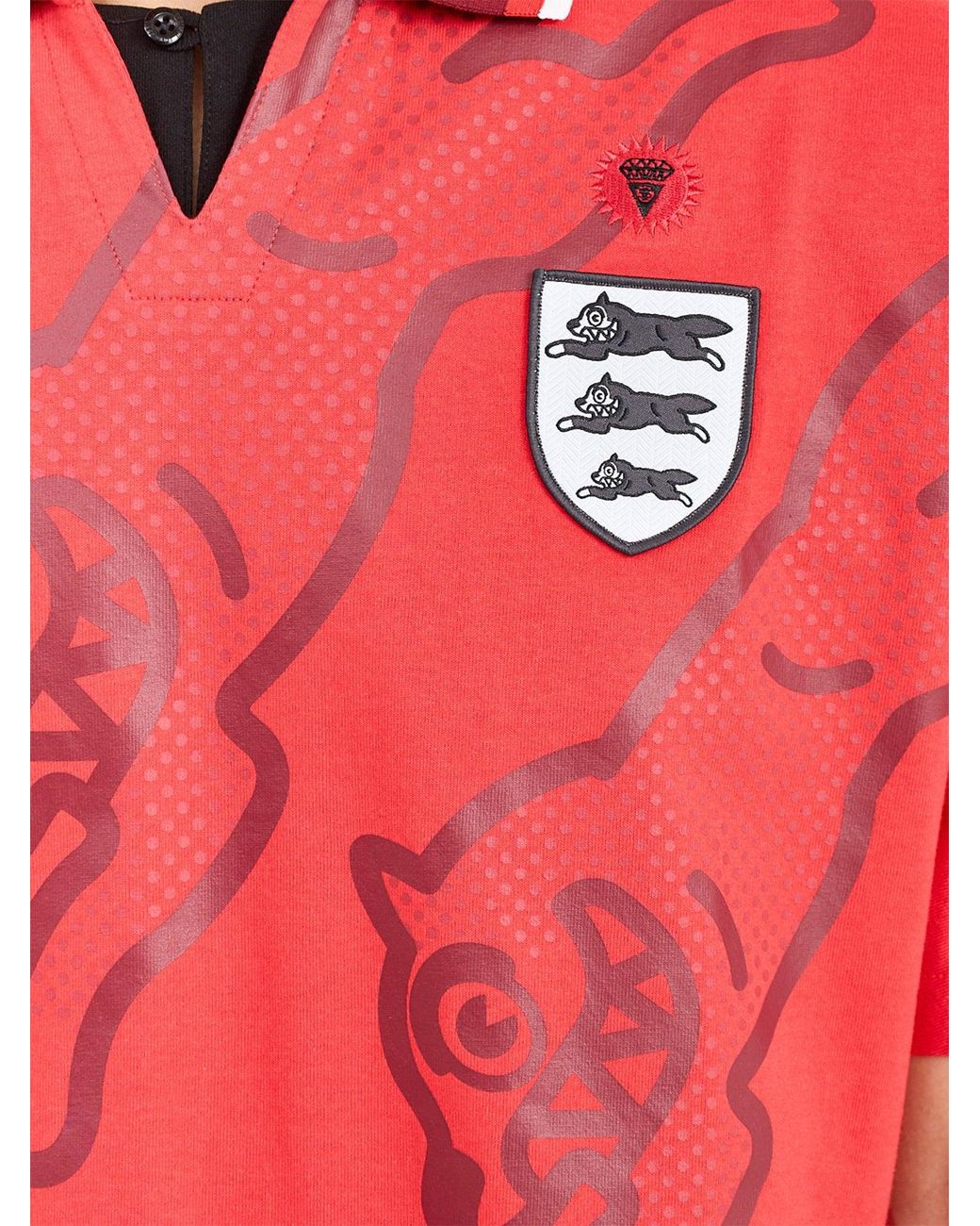 ICECREAM Red Running Dog Football Shirt for men