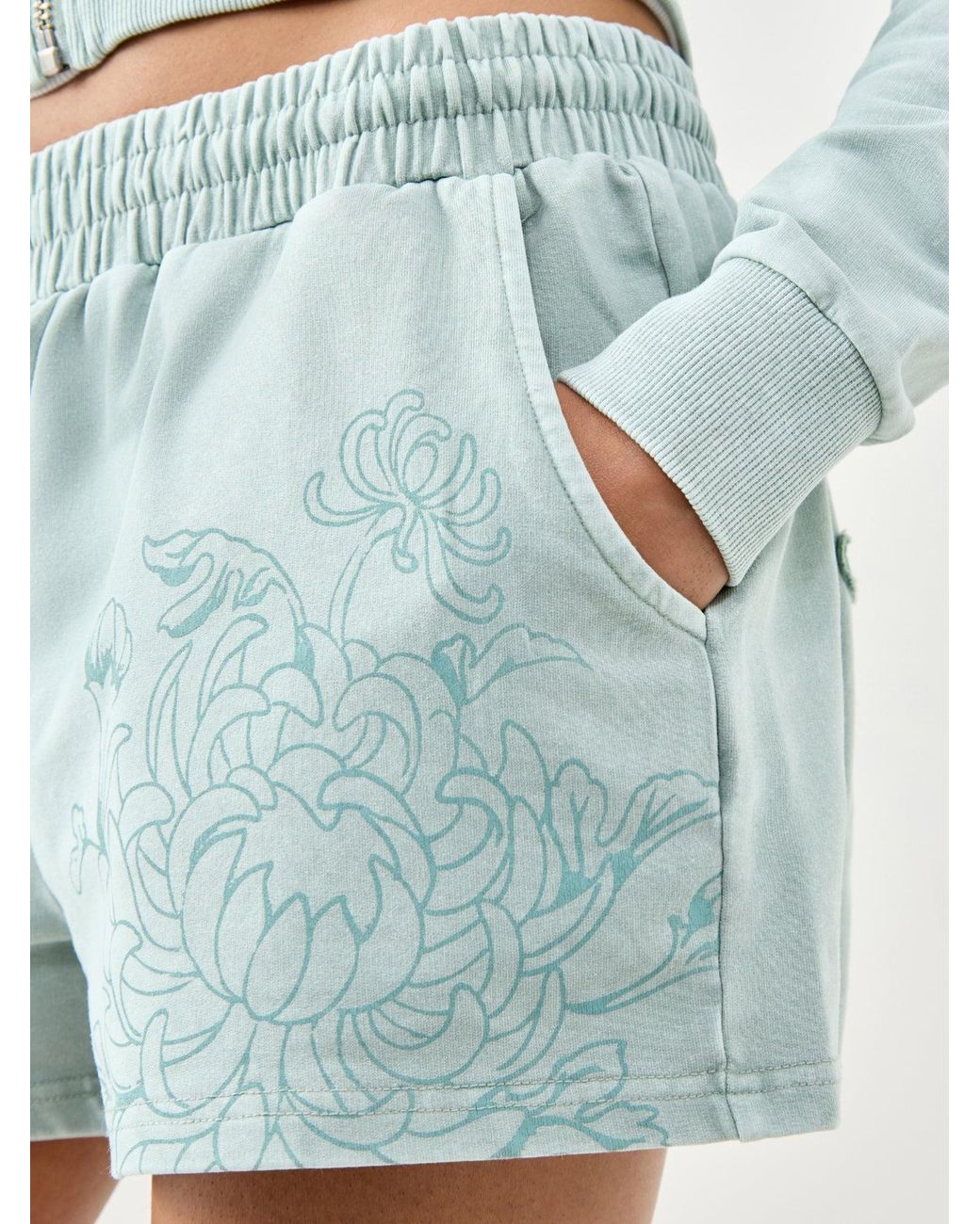 Ed Hardy Blue Applique Tattoo Sweat Shorts