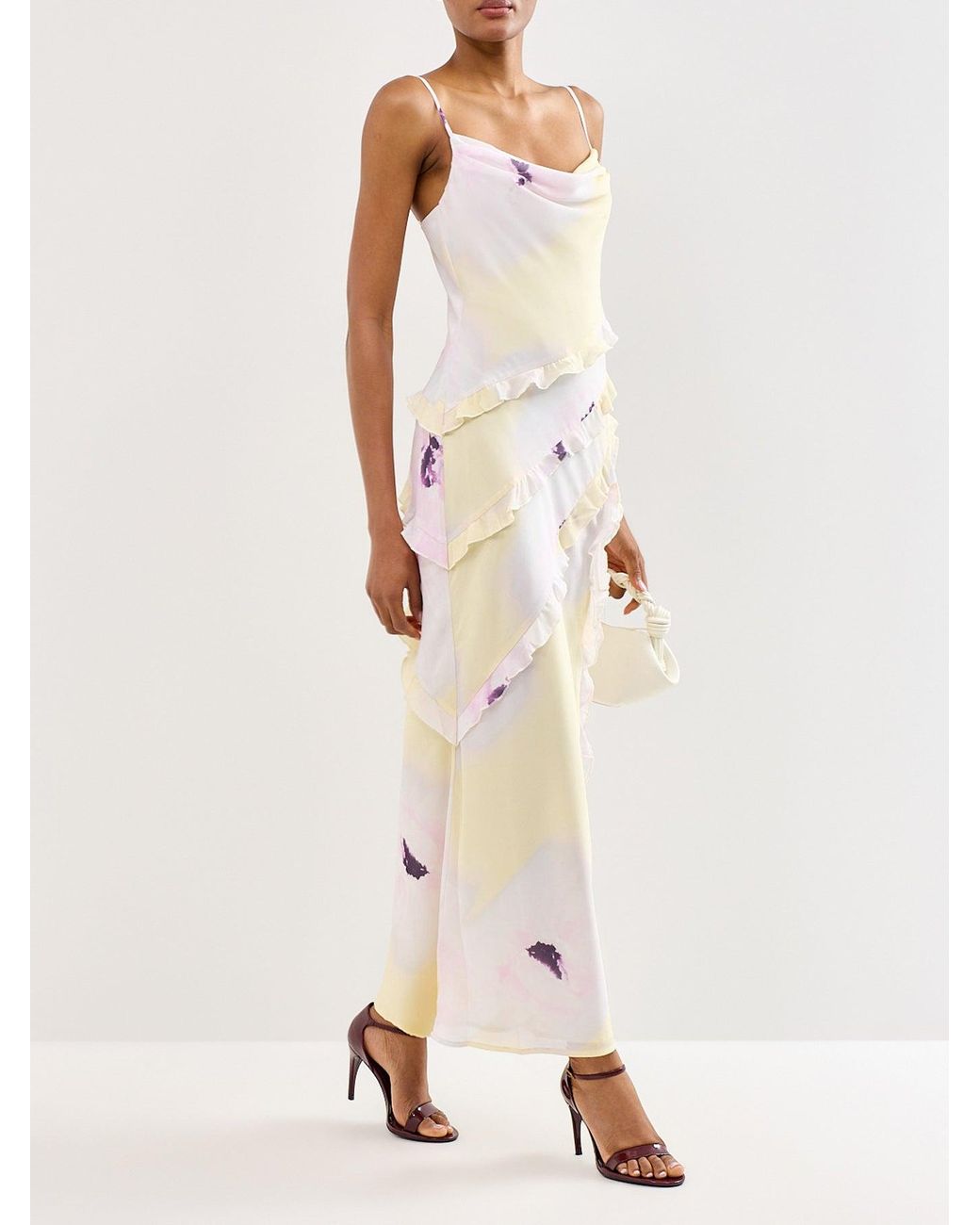 Pretty Lavish White Constance Ruffle Maxi Dress