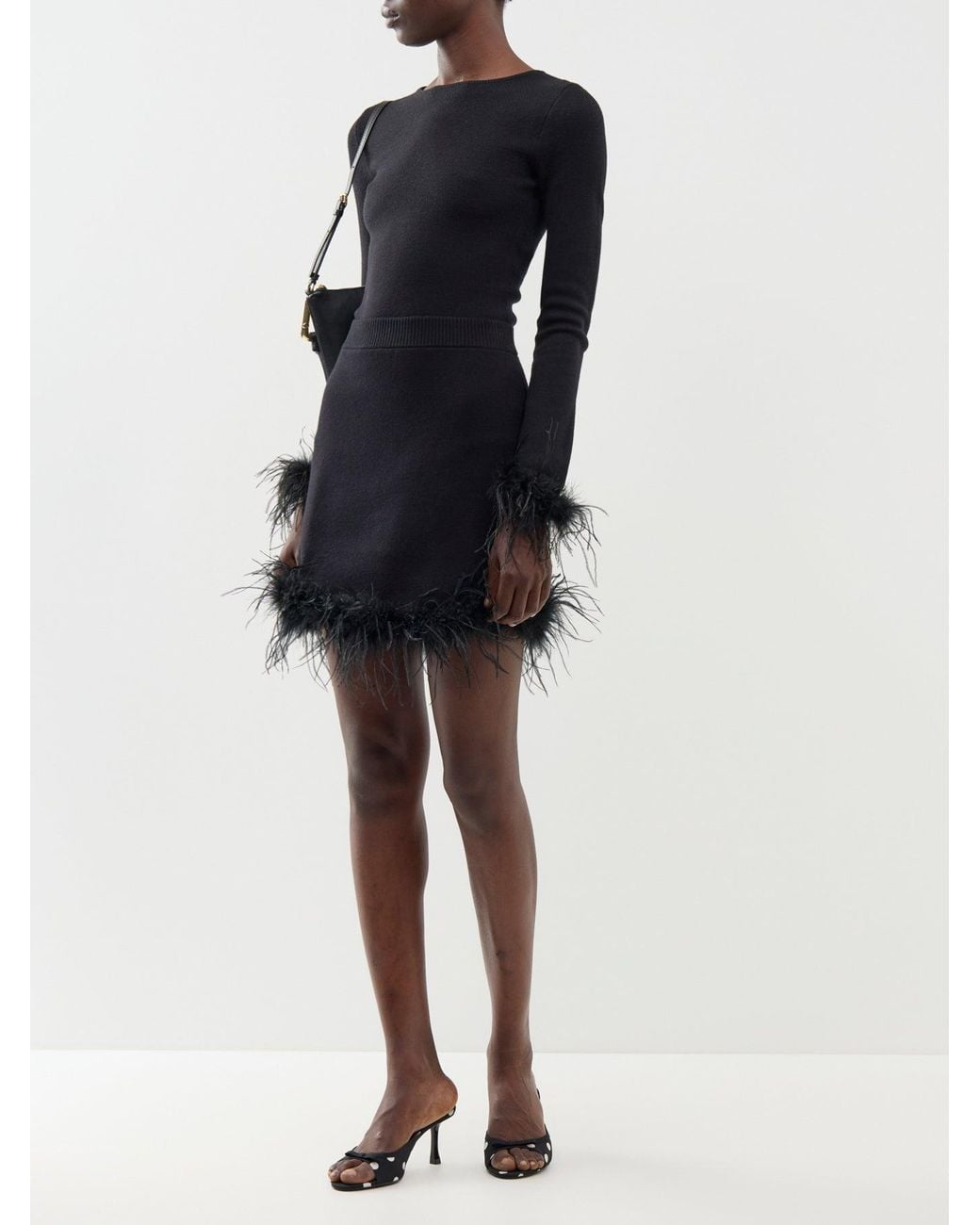 Never Fully Dressed Black Feather Skirt –