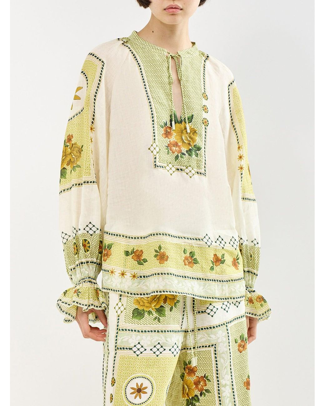 ALÉMAIS Metallic Dixie Blouse