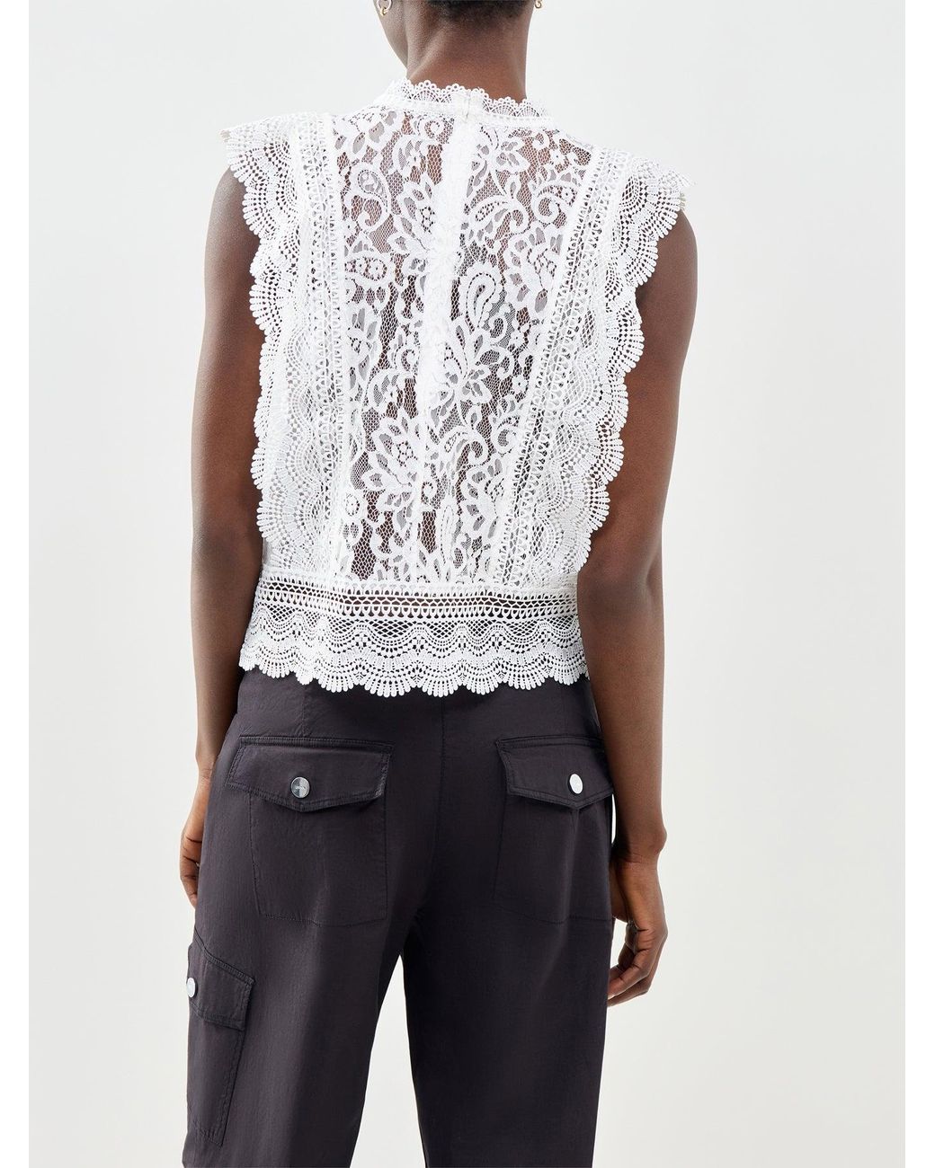 ONLY White Karo Lace Top