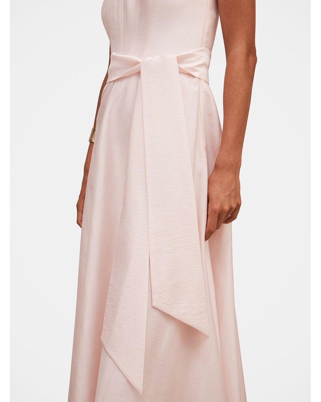 Forever New Pink Daniella Strapless Midi Dress