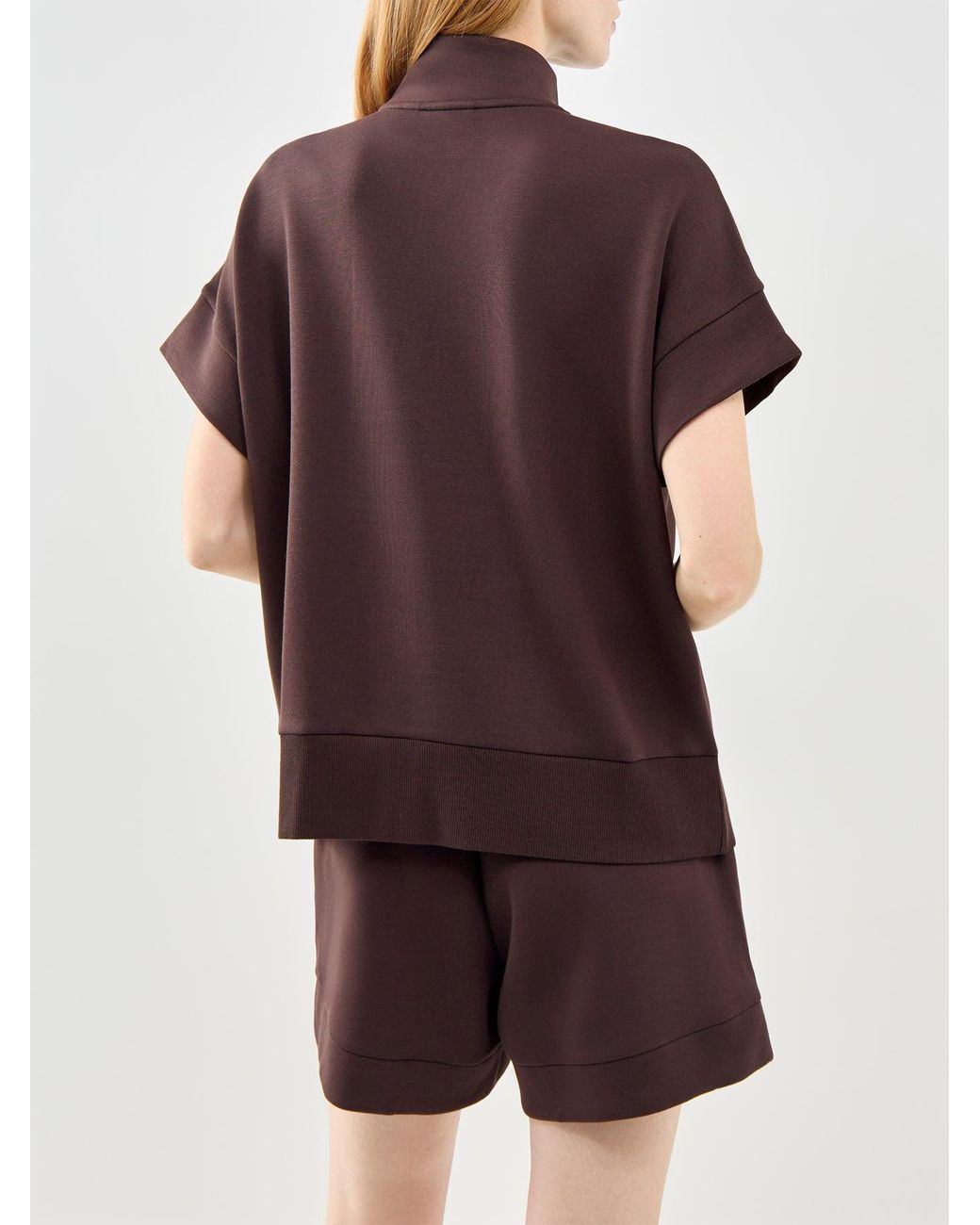 Varley Purple Ritchie Short Sleeve Sweatshirt