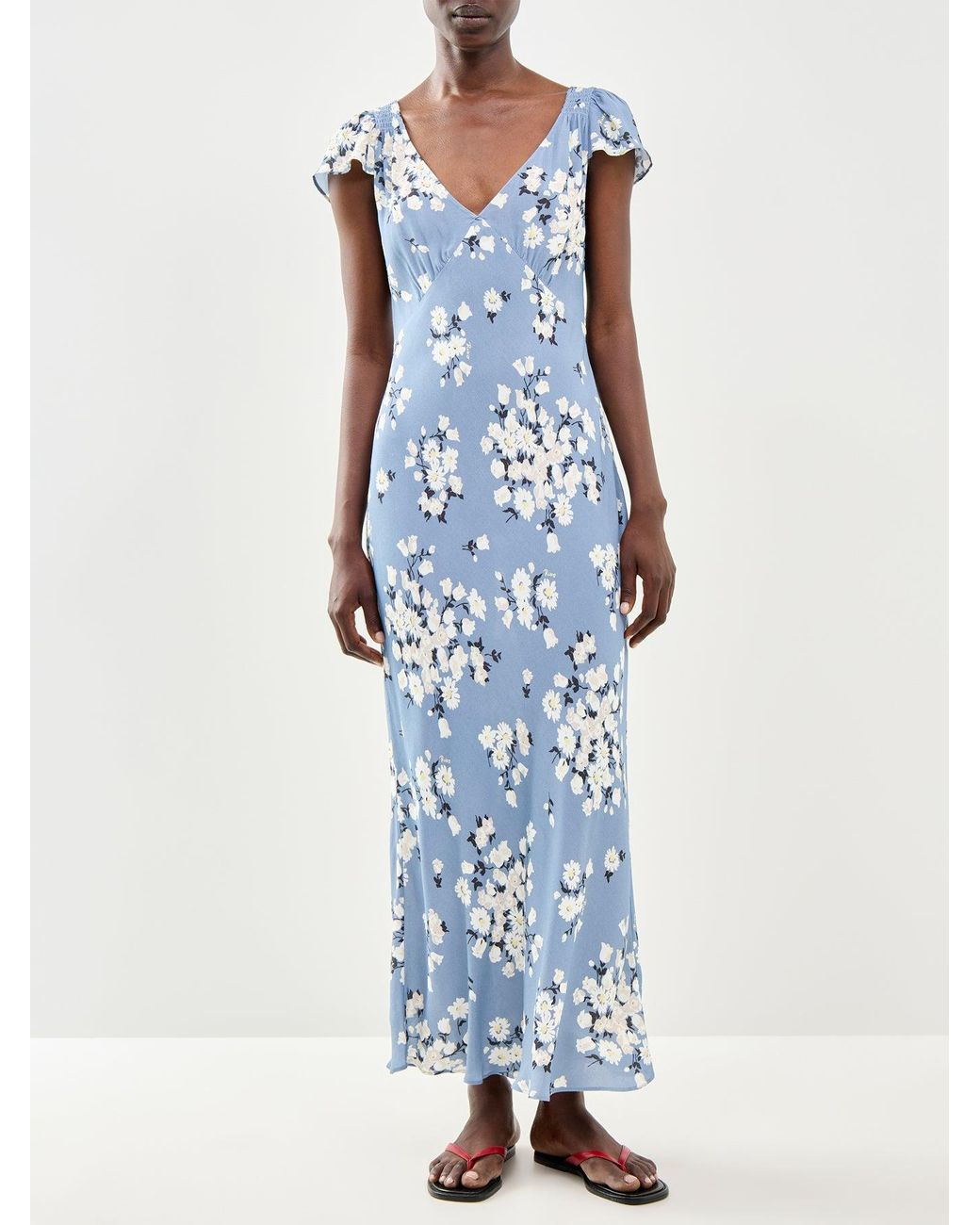 Rixo Blue The Cathy Dress