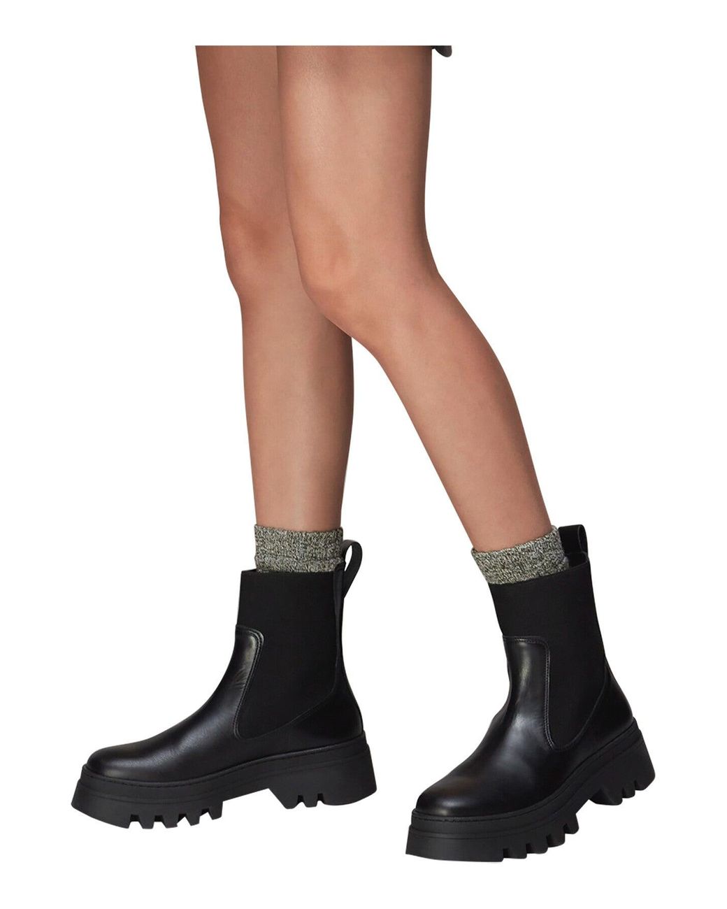 Whistles Black Women's Hatton Chunky Chelsea Boot