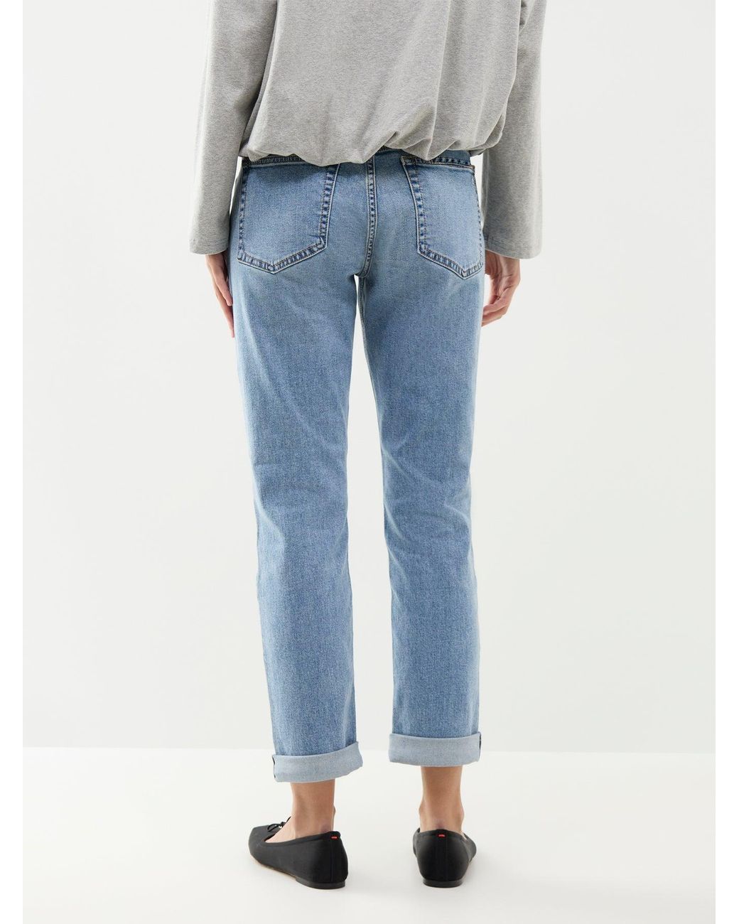 Rag & Bone Blue Dre Slim Boyfriend Jeans
