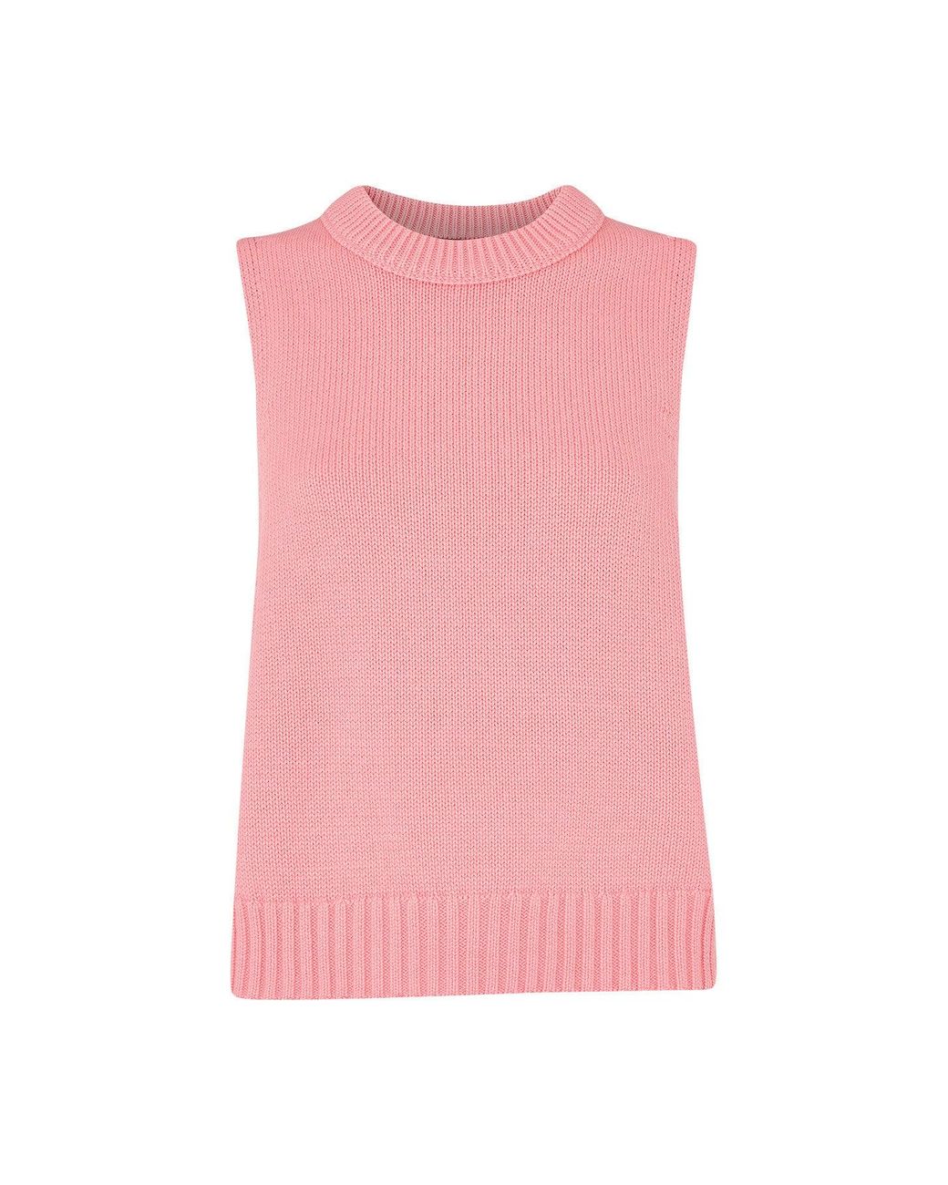 Whistles Pink Women's Indie Rib Detail Tank