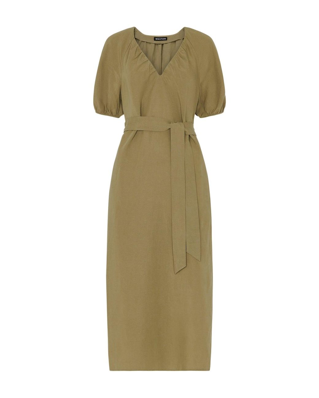 Whistles Green Ariella Blend Midi Dress