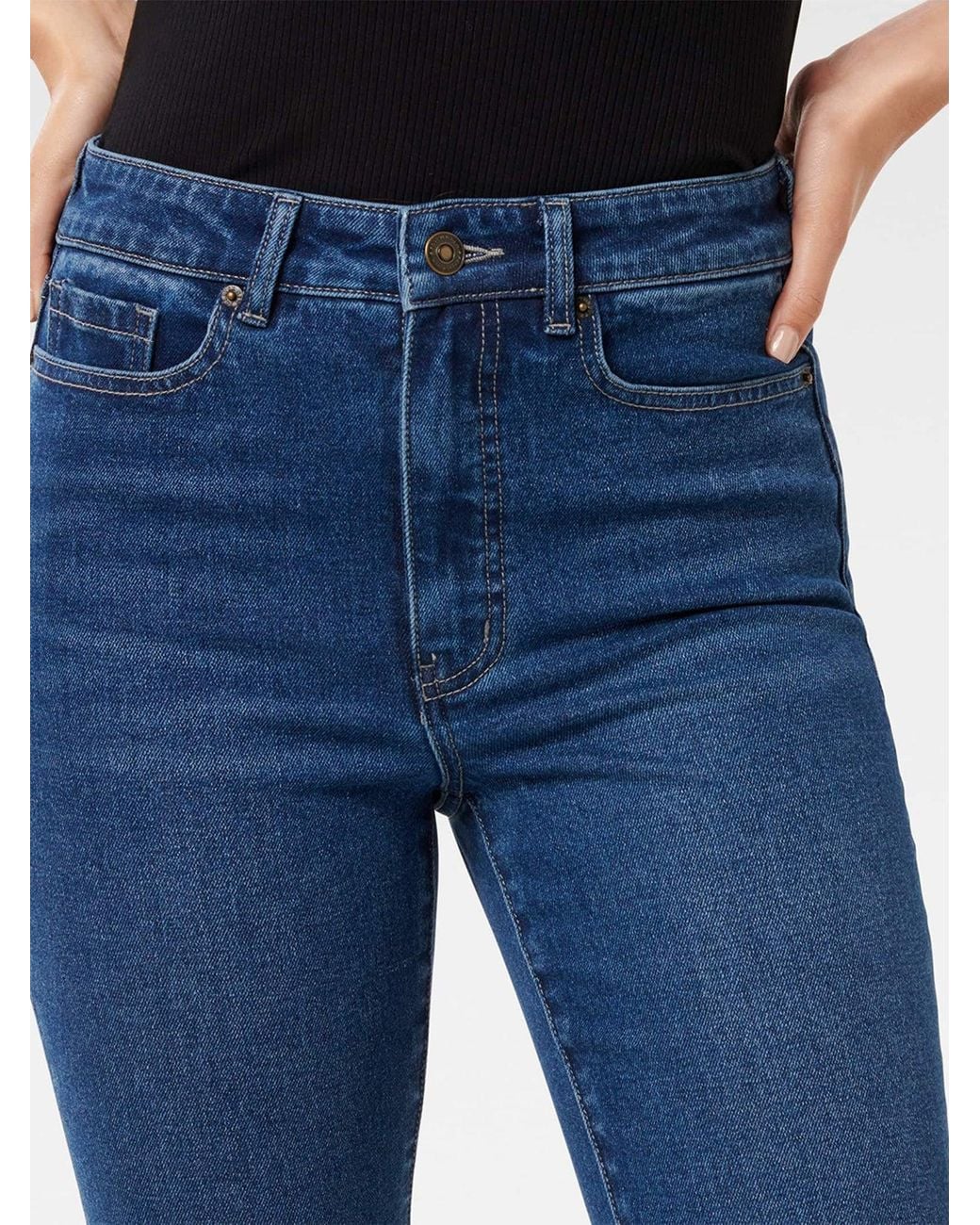 Forever New Blue Phoebe Skinny Flared Jeans