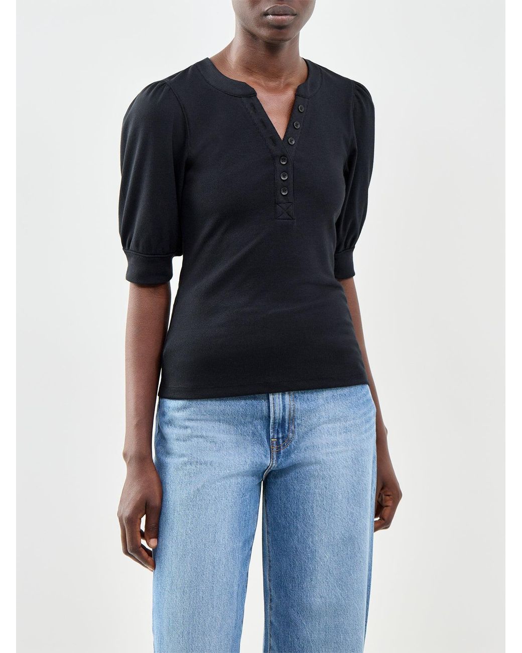 Rails Blue Jewel Knit Short Sleeve Top