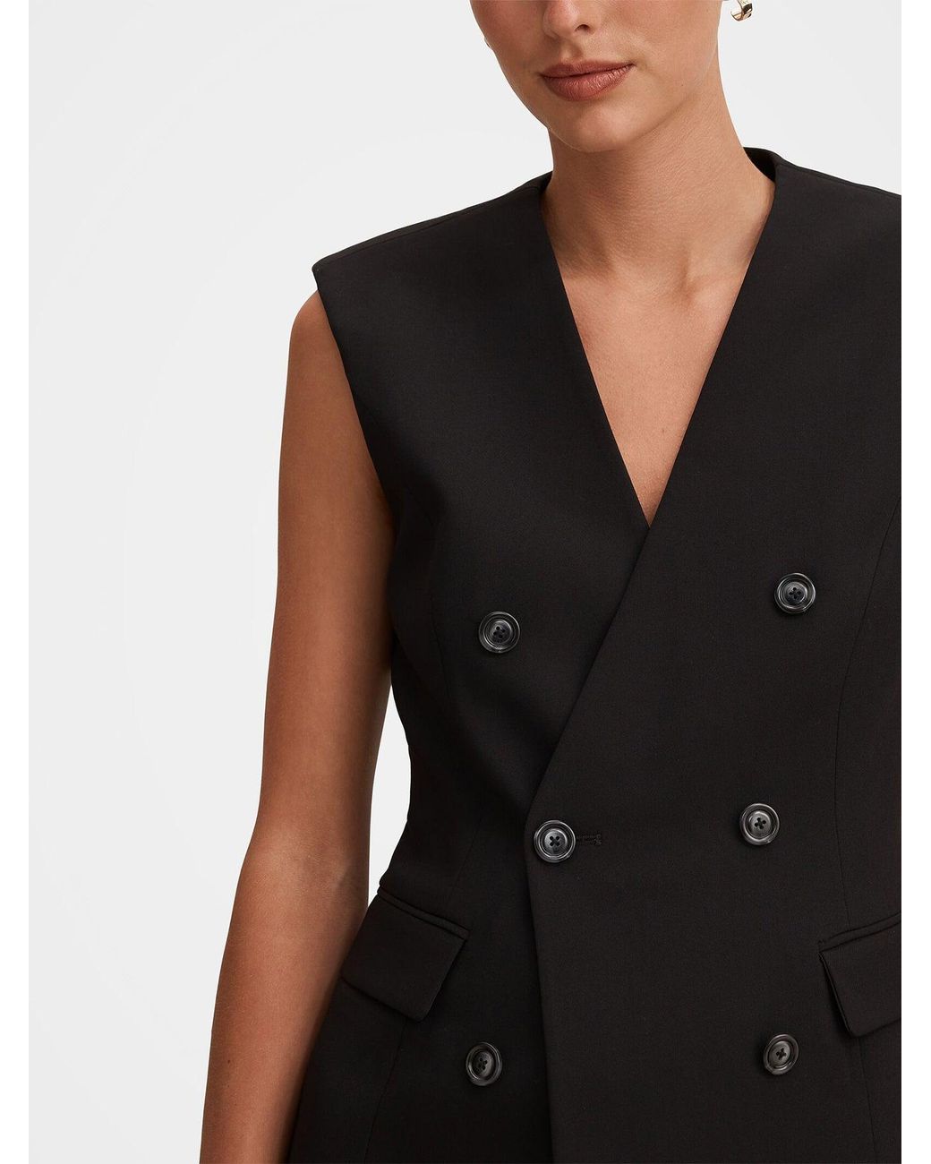 Forever New Black Myra Sleeveless Blazer